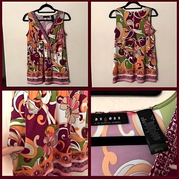 NWOT.AXCESS A LIZ CLAIBORNE top. Size Small. - Picture 1 of 6